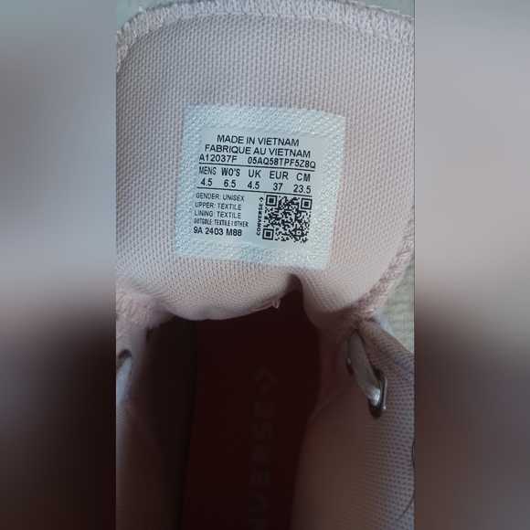 Converse Light Pink High-Top Sneakers - Picture 8 of 8
